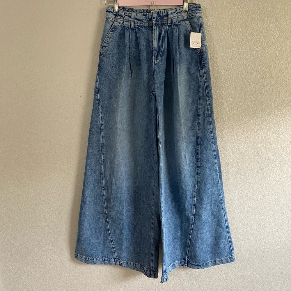 Free People We the Free Equinox Denim Trousers Jeans - Picture 2 of 8